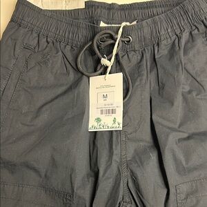 Kuwalla Black Drawstring Parachute Pants M